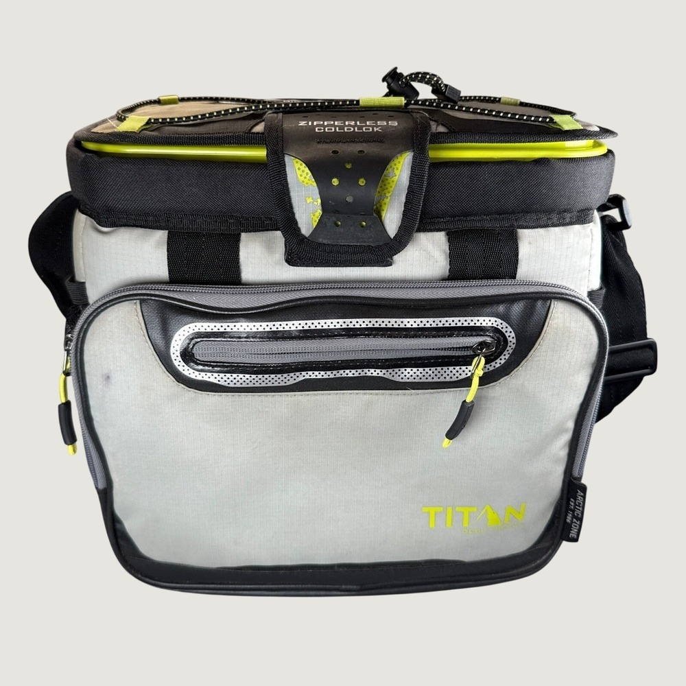 11 Quart Cooler Arctic Zone Titan Deep Freeze Gray Green Zipperless 16 Can
